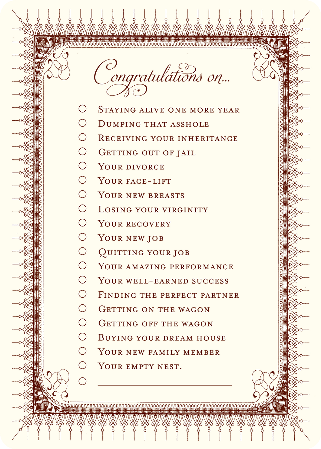 Congratulations Notes