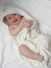 Load image into Gallery viewer, Baby Hooded Towel, Combed Cotton: Sailboat &amp; Seagull (Blue)