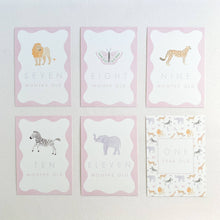 Load image into Gallery viewer, Pink Pastel Animal Milestone Cards