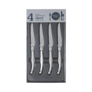 Laguiole Steak Knives Set of 4, Stainless Steel