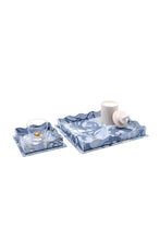 Load image into Gallery viewer, Nesting Scalloped Hand-Marbled Trays in Ocean Wave