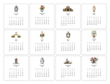 Load image into Gallery viewer, 2026 Chinoiserie Calendar with Easel