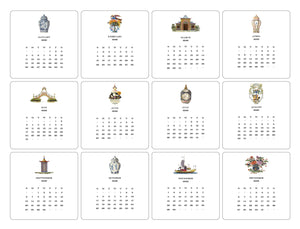 2026 Chinoiserie Calendar with Easel