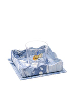 Load image into Gallery viewer, Nesting Scalloped Hand-Marbled Trays in Ocean Wave