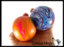 Load image into Gallery viewer, 1 Marble Swirl Soft Doh Filled Stretch Ball - Ultra Squishy