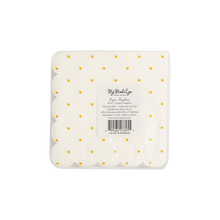 Load image into Gallery viewer, Cottage Gold Foil Polka Dot Scalloped Paper Cocktail Napkins