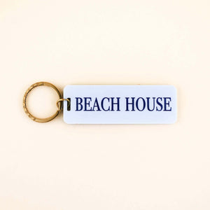 Beach House Keychain: Turquoise / Keychain with Hang Tag