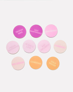 Party Personality Coasters | Set of 10