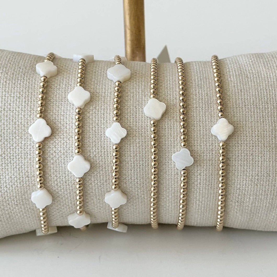 Pearl Clover Bracelet: Multi-clover