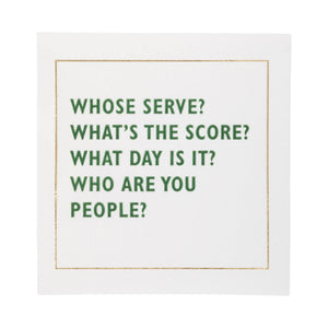 Pickleball Sayings Paper Cocktail Napkin Set