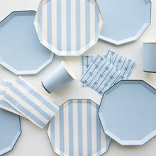 Load image into Gallery viewer, SKY BLUE SIGNATURE CABANA STRIPE PLATES