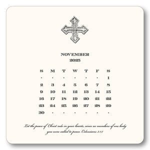 2026 Cross Calendar with Easel