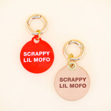 Load image into Gallery viewer, Scrappy Lil Mofo Pet Tag: Fire Red Acrylic
