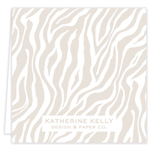 Taupe Zebra Folded Enclosure Card Set with Envelopes