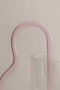 Bean Pitcher, Clear/Pink
