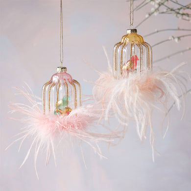 Birdcage Glass Ornament