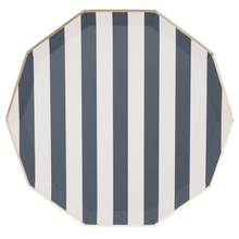 Load image into Gallery viewer, MIDNIGHT BLUE SIGNATURE CABANA STRIPE PLATES