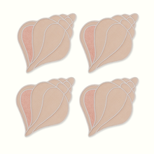 Load image into Gallery viewer, Shell Linen Cocktail Napkins - Set of 4