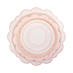 Pembroke Pink Edge Scallop 12" Plate