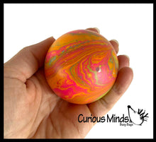 Load image into Gallery viewer, 1 Marble Swirl Soft Doh Filled Stretch Ball - Ultra Squishy