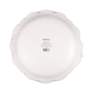 Blue Scalloped Edge 10" Plates