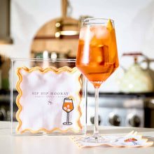 Load image into Gallery viewer, Embroidered Cocktail Napkins with Reusable Acrylic Box