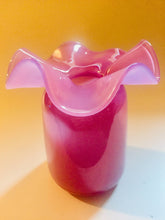 Load image into Gallery viewer, Ruffle Bud vase: Pink / Blown Glass / 5”x4”