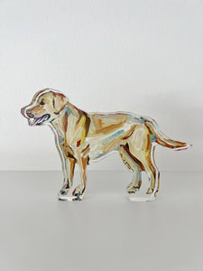 "Yellow Lab" acrylic shelfie: Small