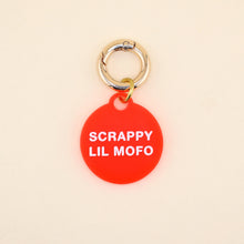 Load image into Gallery viewer, Scrappy Lil Mofo Pet Tag: Fire Red Acrylic
