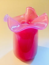 Load image into Gallery viewer, Ruffle Bud vase: Pink / Blown Glass / 5”x4”
