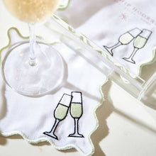 Load image into Gallery viewer, Embroidered Cocktail Napkins with Reusable Acrylic Box
