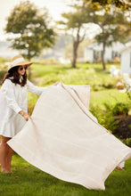 Load image into Gallery viewer, The Lightweight Blanket - Windowpane Wheat