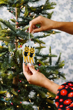 Load image into Gallery viewer, Needlepoint Icon Ornament - Twinning Emoji