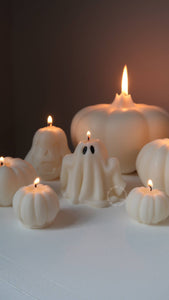 Ghost candle | Fall decor | Halloween decor : Spice pumpkin