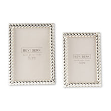 Load image into Gallery viewer, Silver Plated Rope Design Frame
