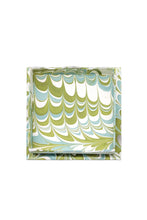 Load image into Gallery viewer, Trinket Cocktail Napkin Tray in Robin Blue Marbling