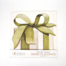 Load image into Gallery viewer, Beautiful Gift Paper Placemat - Green Bow