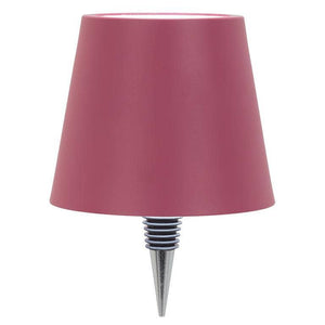 Classic Shade LED Bottle Stopper Light-5"H-Magenta Pink