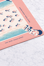 Load image into Gallery viewer, Pink Umbrellas Mahjong Mat
