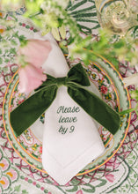 Load image into Gallery viewer, Please Leave by 9 Linen Dinner Napkin
