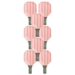 Pink Paddle Shaped Paper Plates