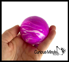 Load image into Gallery viewer, 1 Marble Swirl Soft Doh Filled Stretch Ball - Ultra Squishy