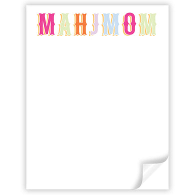 Mahjmom Mahjong Notepad: Multi-Colored