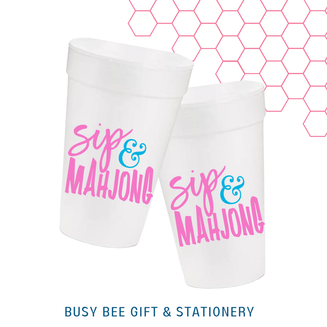 Sip Mahjong Foam Cups