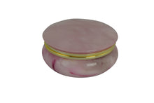 Load image into Gallery viewer, Round Pink Alabaster Trinket Box