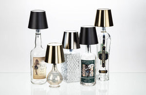 Classic Shade LED Bottle Stopper Light-5"H-Gold