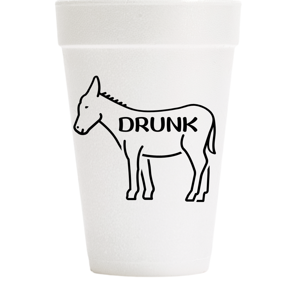 Drunk Styrofoam Cups (Set of 10)
