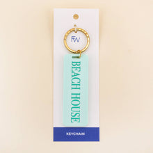 Load image into Gallery viewer, Beach House Keychain: Turquoise / Keychain with Hang Tag