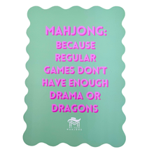 Load image into Gallery viewer, MAHJONG SHUFFLE CARD  |  Scalloped Edges &amp; Bright Colors  |  Sized to Store with Mahjong League Cards