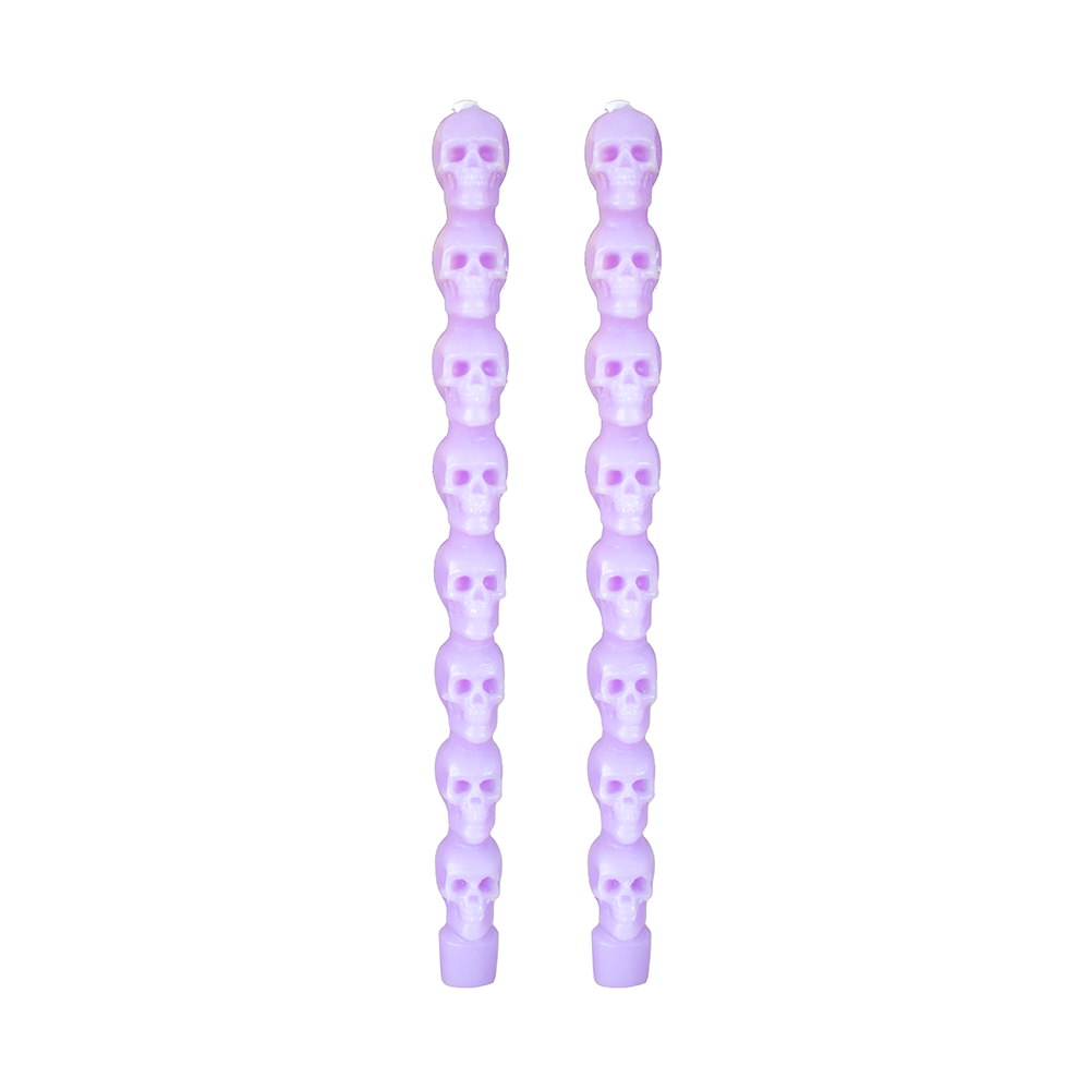 Stacking Skull Taper Candle Set